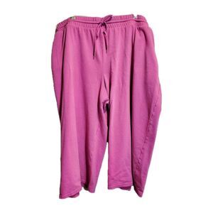 Terra And Sky Sweatpants Women Size 4xl 28w-30w Pink Drawstring